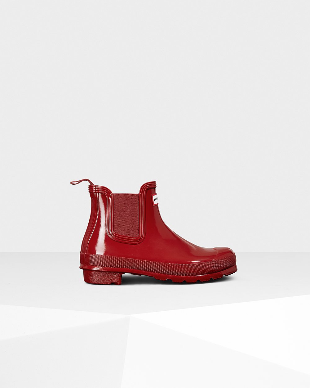 Hunter Original Gloss Chelsea Boots - Online Womens Red - BQSNIO098